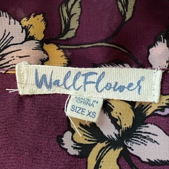 Wallflower‎ Women's Open Front Floral Boho Kimono Sz. XS NWOT - Picture 5 of 7